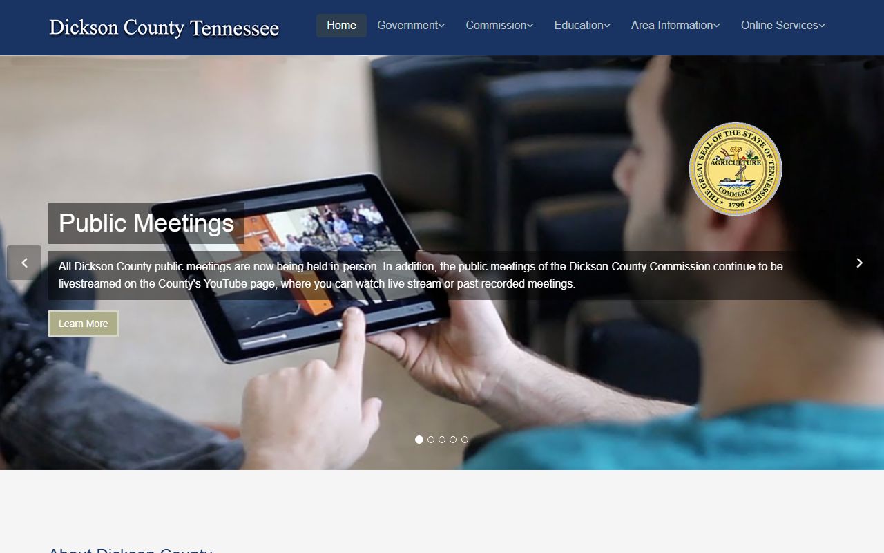 Dickson County Family Court Records resource from the county government site