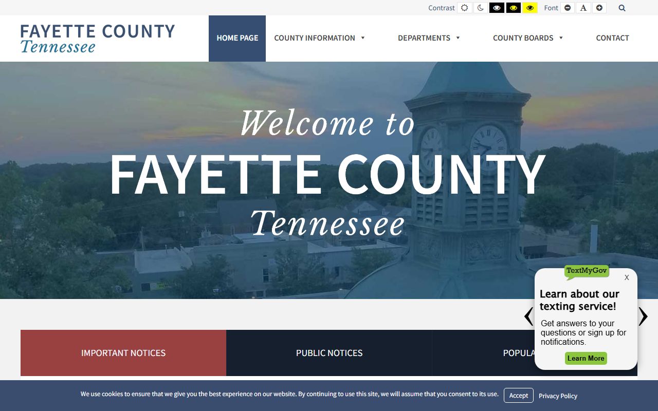 Fayette County Family Court Records resource from the county government site
