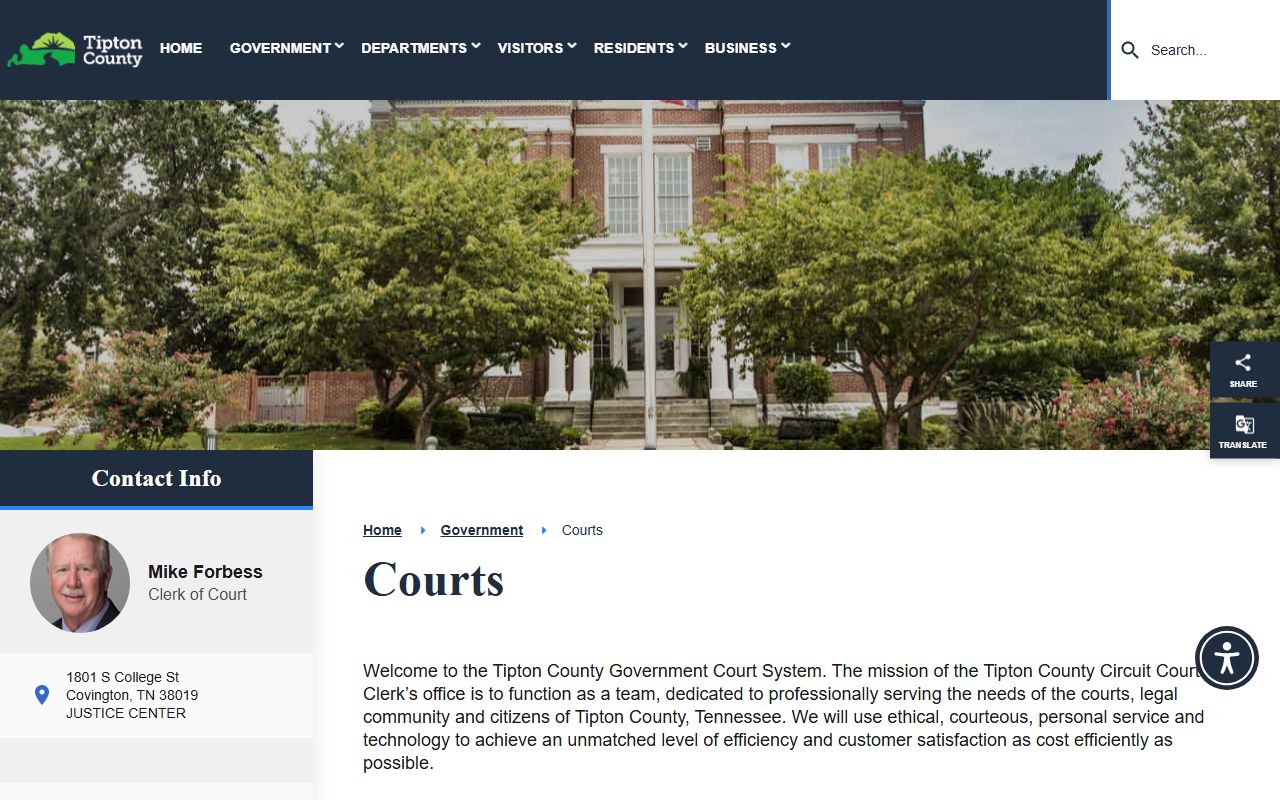 Tipton County Family Court Records courthouse source in Covington