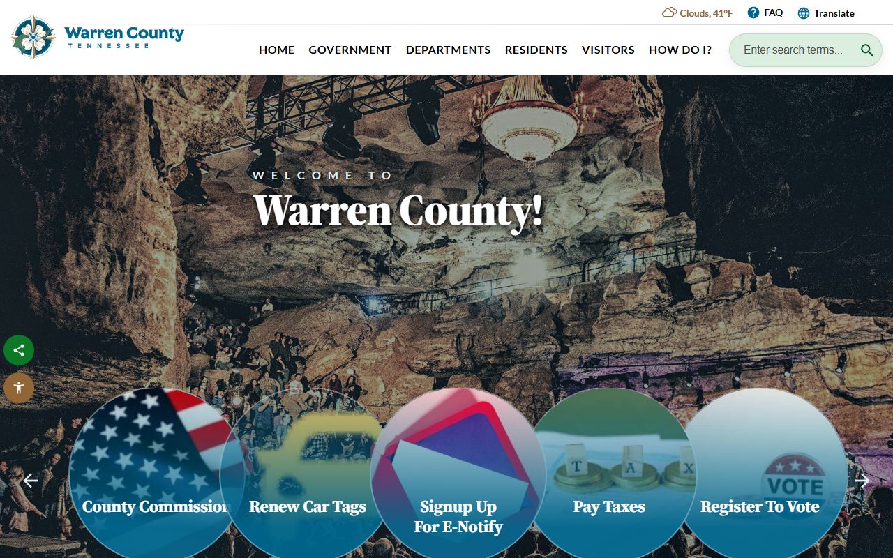 Warren County Family Court Records resource from the county government site