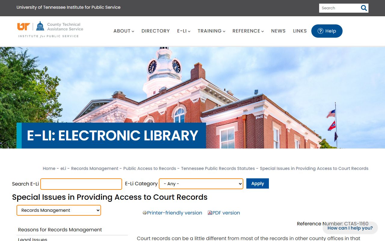 Tennessee Family Court Records CTAS access guidance