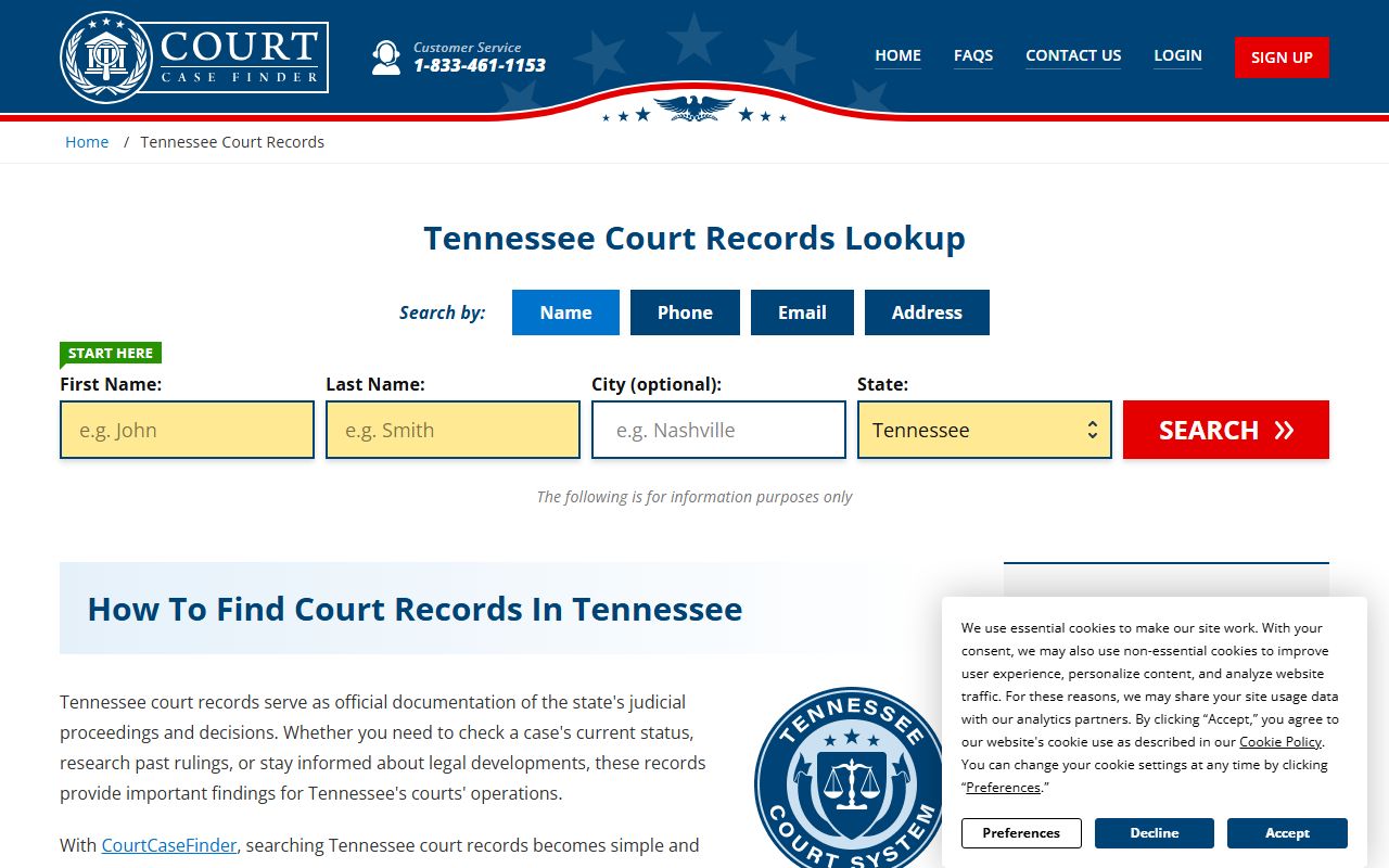 Tennessee Family Court Records case search and statewide resources